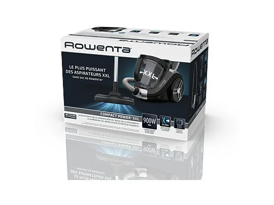 Aspirador sin bolsa - Rowenta Compact Power XXL RO4B25, 900W, 2.5 L, Filtración Ciclónica 3 niveles, Radio acción 8.8 m, 75 dB(A), Negro - Imagen 5