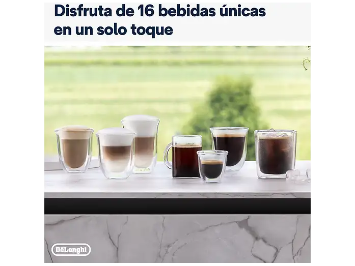 Cafetera superautomática - De'Longhi Rivelia EXAM440.55.B, 1450W, 19bar, Molinillo integrado, LatteCremaHot, Depósito leche, Táctil, 16 recetas, Negro - Imagen 5