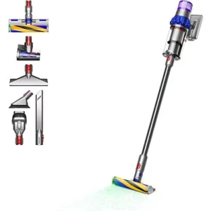 Aspirador escoba - Dyson v15 Detect™ Fluffy, Potencia automática 240, Accesorio para Colchones y Tapicería, 60 min, Cepillo FluffyOptic, Níquel