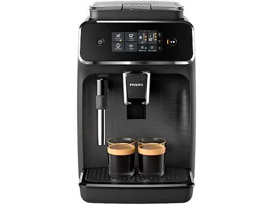 Cafetera superautomática - Philips EP2220/10, Molinillo integrado, Espumador de leche clásico, 1500W, 15 bar, 2 tazas, Negro