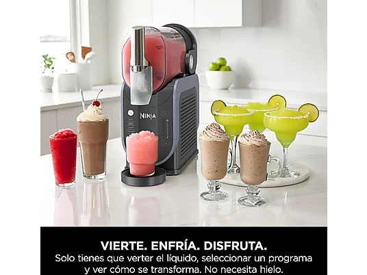 Máquina de granizados - Ninja SLUSHi, 800 W, 1.9 l, 5 ajustes preestablecidos, Compresor WhisperChill, 7 raciones, Azul hielo - Imagen 2