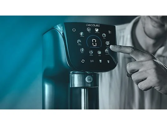 Heladera - Cecotec Gelatec 2100, 500W, 2.1 l, 10 programas, Tecnología CreamOn, 3 tarrinas, Panel táctil, Apto para lavavajillas, Negro - Imagen 4