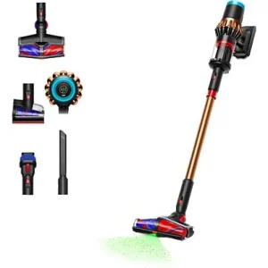 Aspirador escoba - Dyson V16 Piston Animal™, Potencia succión 315 AW, Autonomía 70 min, Antienredos, Black/Cooper