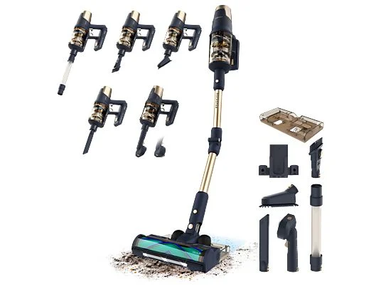 Aspirador escoba - Cecotec RX70 AquaPet Flex, 780 W, 100 min Autonomía, Cepillo HairLess XL, Sin bolsa, Negro/Dorado - Imagen 2