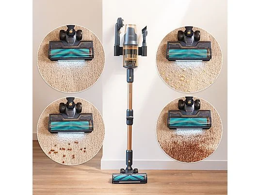 Aspirador escoba - Cecotec RX70 AquaPet Flex, 780 W, 100 min Autonomía, Cepillo HairLess XL, Sin bolsa, Negro/Dorado - Imagen 4