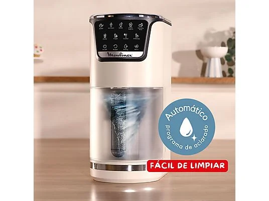 Heladera - Moulinex Dolci, 9 Programas de postres helados, 3 tarrinas de tritán, 1,4 L, 600W, Resultados cremosos, Autolimpieza, Blanco - Imagen 3