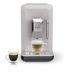 Cafetera superautomática - KRUPS My Coffee EA201B, 3 recetas de café, Táctil, Molinillo, Bandeja de goteo extraíble, Compacta, 15 bares, Gris
