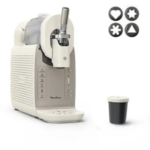 Heladera - Moulinex Freezi MJ803, Heladera 16 en 1, Helados y bebidas heladas al momento, 5 Programas automáticos, Silenciosa, 8 Raciones, Blanca