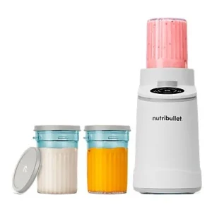 Heladera - nutribullet Chill™, 500W, 0.47 l, 3 tarrinas de 500ml, Cuchillas de acero inoxidable, Blanco