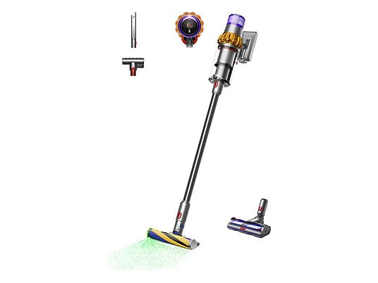Aspirador escoba - Dyson V15 Detect™ Absolute, Potencia succión 240 AW, Autonomía 60 min, Minicepillo motorizado, 3 Modos, Láser, Sensor Suciedad - Imagen 3