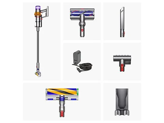 Aspirador escoba - Dyson V15 Detect™ Absolute, Potencia succión 240 AW, Autonomía 60 min, Minicepillo motorizado, 3 Modos, Láser, Sensor Suciedad - Imagen 5