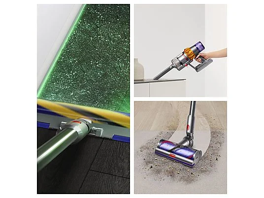 Aspirador escoba - Dyson V15 Detect™ Absolute, Potencia succión 240 AW, Autonomía 60 min, Minicepillo motorizado, 3 Modos, Láser, Sensor Suciedad - Imagen 6
